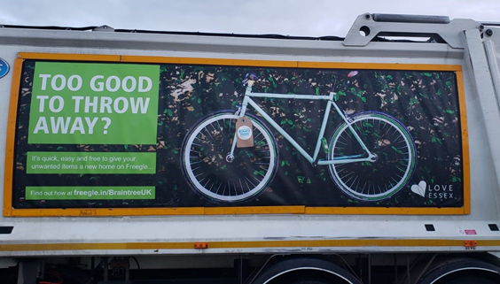 Freegle Livery on Braintree collection vehicle